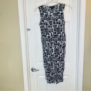 Monki Black and White Mid-Length Dress Size XS